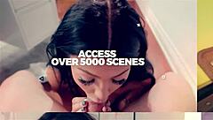 lilly bell gags on cock in pov deepthroat face fucking till messy cum on her natural tits babe blonde