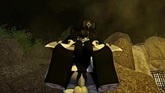 Shark gets rough creampie sex beyond bath time in roblox