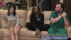 Giggles' Bare Feet Get Soaked on Beach Backstage at Beat2Feet.com