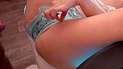 Stepbrother rubs her wet pussy but promises no penetration accident