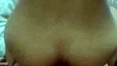 latina milf moans riding big cock shaved pussy wet orgasm