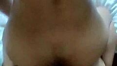 latina milf moans riding big cock shaved pussy wet orgasm