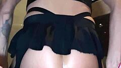 check this putita sissy gaping her ass on huge dildo in miniskirt socks 😍 monster training!!