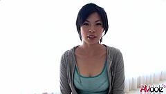 Saki Aoyama sucks hard cock outdoors uncensored