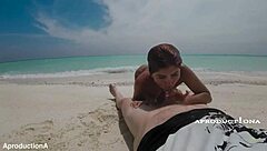 damn marina gold chokes on cock then squirts on beach 🌊🍆💦