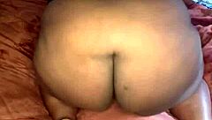 Pregnant bbw curiously tests new toy on her sensitive area gently