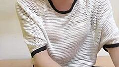 ting xuan fishnets ridin dildo masturbatin bad!!