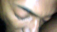 guy puts in serious work licking sucking wet ebony pussy tongue deep cunilingus