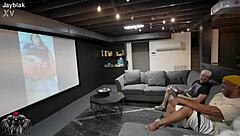 Our desperate roomie begs for dick gets bareback double penetration squirting orgy