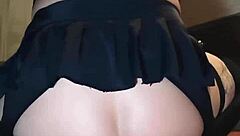 check this putita sissy gaping her ass on huge dildo in miniskirt socks 😍 monster training!!