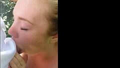Cute Tinder Girl Delivers Outdoor Public POV Blowjob to Friend