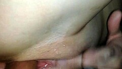 vanessa's perfect puffy cameltoe drips cum on cock after clothes rip and squirting