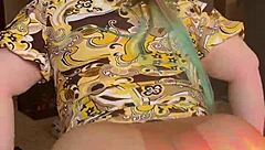 joan day struts in sheer tights shaking her fat jiggling ass and thick curvy hips