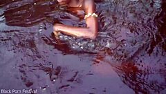 Slim African Girl Walks Naked Through Village Seeking Cock Outdoors