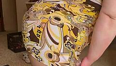 joan day struts in sheer tights shaking her fat jiggling ass and thick curvy hips