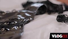 hot brunette latina alina lopez strips backstage, rides cock cowgirl after interview