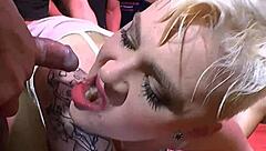 piss guzzling hos get rammed hard in group oral hardcore