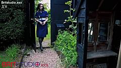 naughty british nurse demonstrates condom wank on banana then your cock