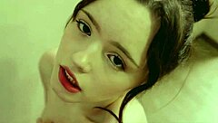 Petite 18yo skinny babe teases tight pussy in shower, wanna see?