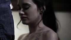 Petite Brunette Teen Bent Over Rough Doggystyle by Nasty Big Stepbrother