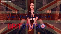 naughty british nurse demonstrates condom wank on banana then your cock