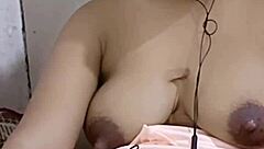 while hubby's working housewife fingers big pussy on vcs with lover