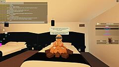 Black Roblox Whore Bent Over for Anal! Deepthroat Blowjob Cowgirl Ride Shakes Ass to Orgasm