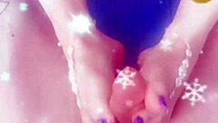 Twinkletoes Snowflake's Pedi Footjob Drains Husband's Friend Cum