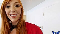 Lauren Phillips' big tits bounce as redhead pawg milf rides cock hard