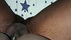 amateur couple gets horny at midnight as wife rides his cock