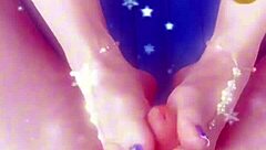 Twinkletoes Snowflake's Pedi Footjob Drains Husband's Friend Cum