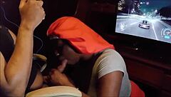 playing nfs but she chokes on my huge cock deepthroat gagging until swallowing every sloppy cum drop?