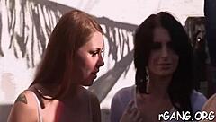 women go wild for group banging after dancing n stripping