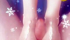 Twinkletoes Snowflake's Pedi Footjob Drains Husband's Friend Cum