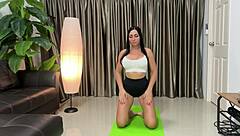 super athletic yoga slut takes massive cock mid stretch and loves every second 🔥💦