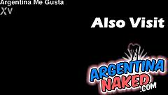 skinny brunette latina babe squeezes perfect big ass in tight jeans shorts