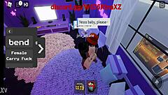 itznicolemaria dives into wild lesbian fuck in roblox condo