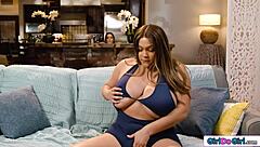 roomie catches my fap and joins ebony big tits lesbian lick