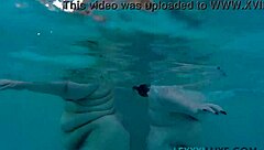 Busty BBW Lexxxi Luxe and Friend Dive Underwater for Pool Tit Play!