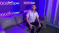 pregnant latina milf throats cock then pussy fucks in bisexual threesome