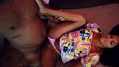 Stepdad, fuck your skinny latina teen slut while watching cartoons? Wife's away