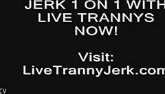 i cum on shemale legs and feet during webcam crossdress tease