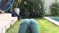 Tiny sexy asian flexes ass so wildly!