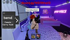 itznicolemaria dives into wild lesbian fuck in roblox condo