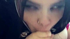 damn those tits out in pov while she deepthroats and moans all sloppy 😍