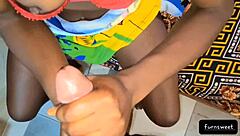 Sleeping beauty delivers ultimate relaxing handjob surprise