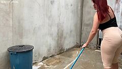 that brazilian maid keeps teasing my cock with her safada ass moves