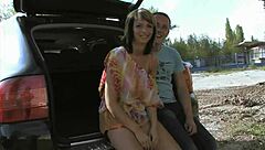 damn, fingering myself to orgasm in the car outdoors feels so naughty and freeing