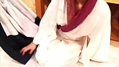 japanese babe tied up takes hardcore fucking and blowjob cumshot!