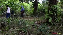 white fat ass queen bang gets fucked deep in country bush by stranger